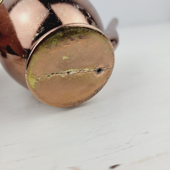 Antique 1930s Miniature Registered Design Brass & Copper Teapots - Picture 12 of 16